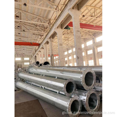 10kv Steel Pole 11M double loop electricity transmission steel pole Factory